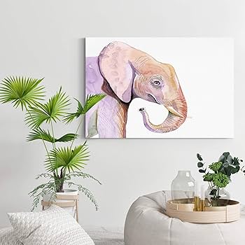 水彩画（象） 動物